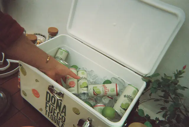 The cooler box, from above