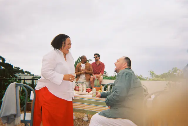 The laugh across the table